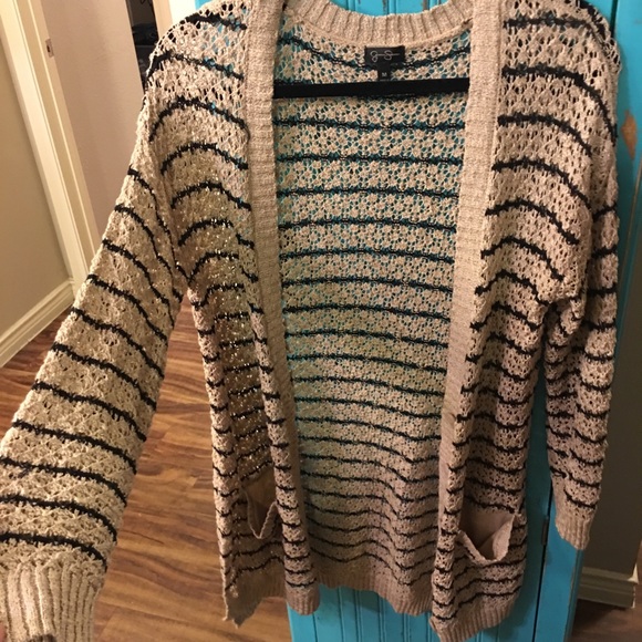 Jessica Simpson Sweaters - Cozy striped cardigan